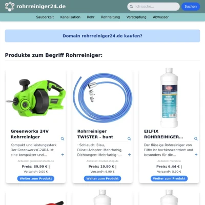 Screenshot rohrreiniger24.de