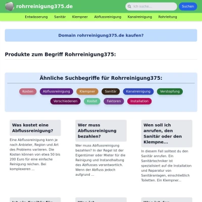 Screenshot rohrreinigung375.de