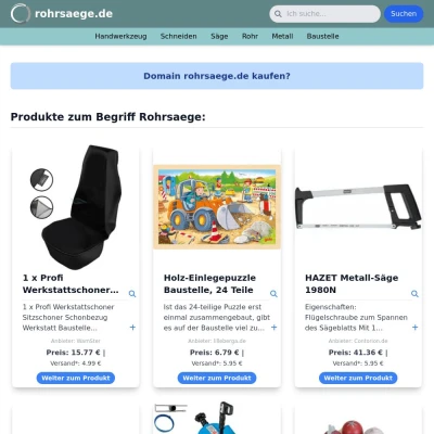 Screenshot rohrsaege.de