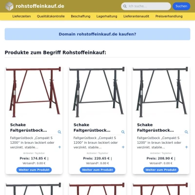Screenshot rohstoffeinkauf.de