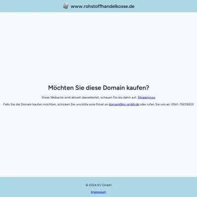 Screenshot rohstoffhandelkosse.de