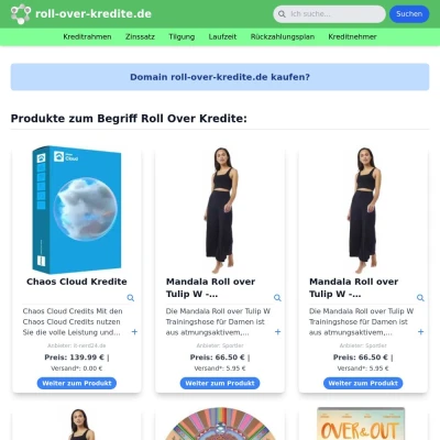 Screenshot roll-over-kredite.de
