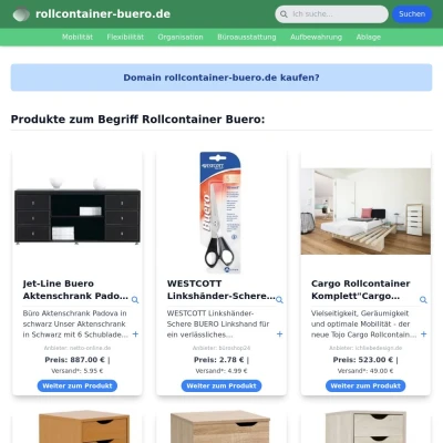 Screenshot rollcontainer-buero.de