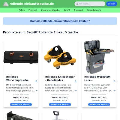 Screenshot rollende-einkaufstasche.de