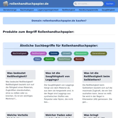 Screenshot rollenhandtuchpapier.de