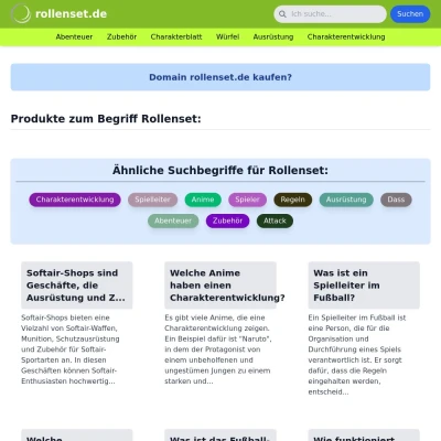 Screenshot rollenset.de