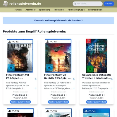 Screenshot rollenspielverein.de