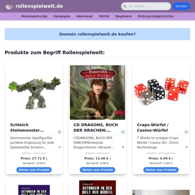 Screenshot rollenspielwelt.de