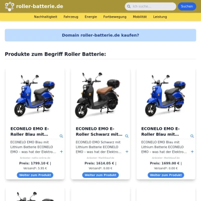 Screenshot roller-batterie.de