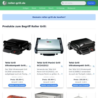 Screenshot roller-grill.de