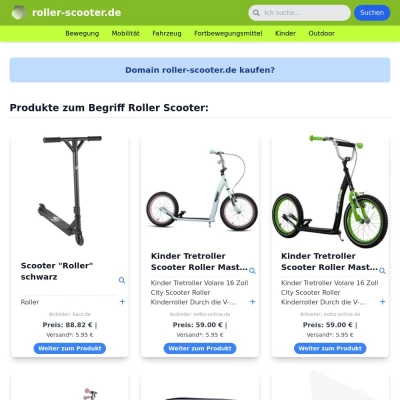 Screenshot roller-scooter.de