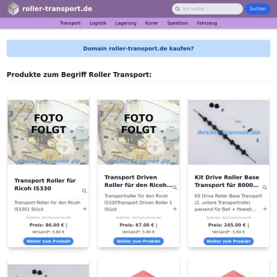 Screenshot roller-transport.de