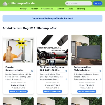 Screenshot rollladenprofile.de