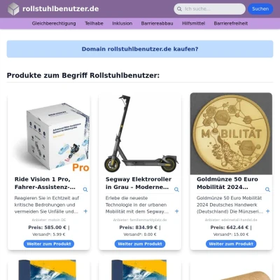 Screenshot rollstuhlbenutzer.de