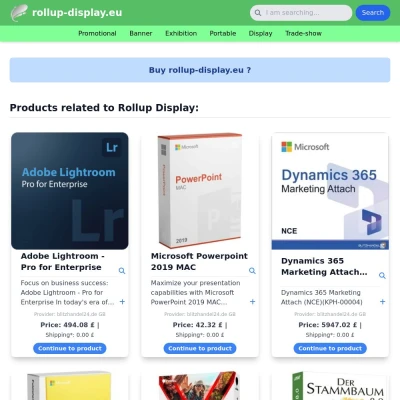 Screenshot rollup-display.eu