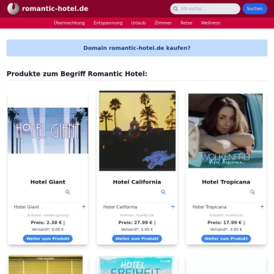 Screenshot romantic-hotel.de