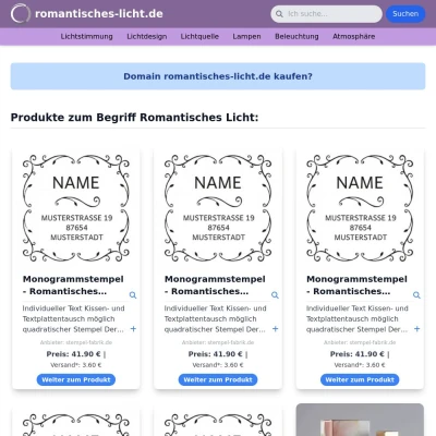 Screenshot romantisches-licht.de