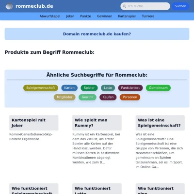 Screenshot rommeclub.de