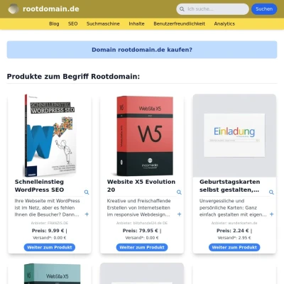 Screenshot rootdomain.de