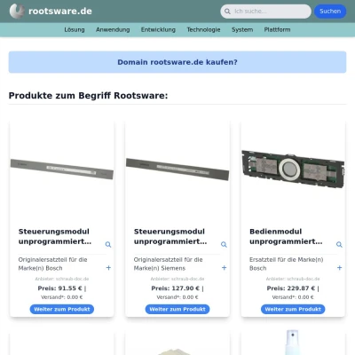 Screenshot rootsware.de