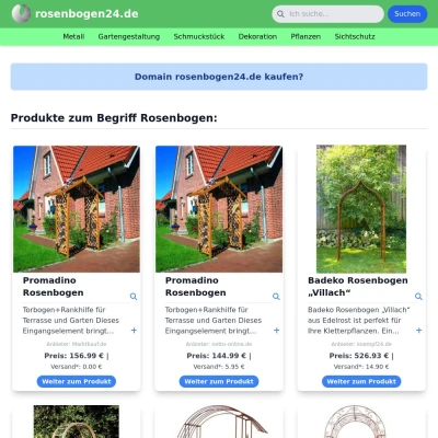 Screenshot rosenbogen24.de