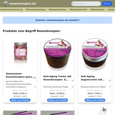 Screenshot rosenknospen.de