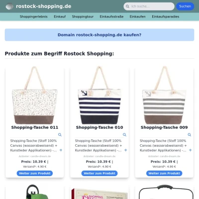 Screenshot rostock-shopping.de