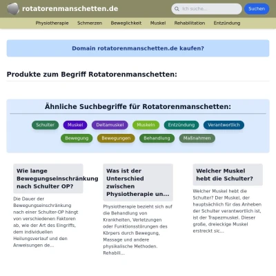 Screenshot rotatorenmanschetten.de