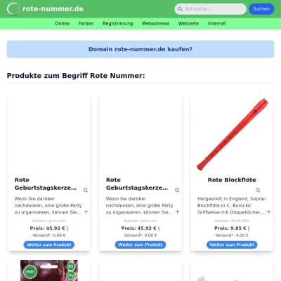 Screenshot rote-nummer.de