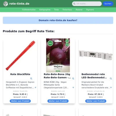 Screenshot rote-tinte.de