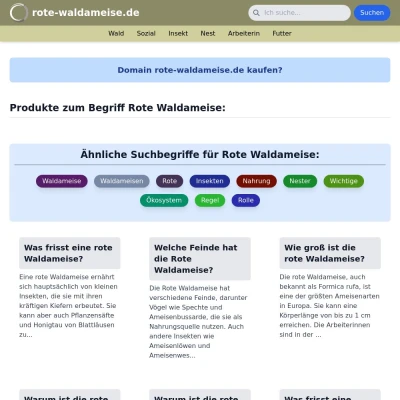 Screenshot rote-waldameise.de