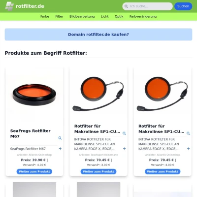 Screenshot rotfilter.de