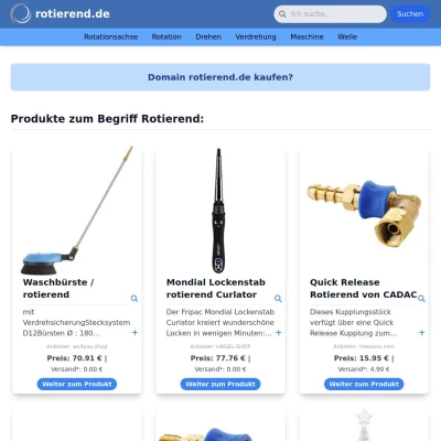 Screenshot rotierend.de
