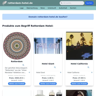 Screenshot rotterdam-hotel.de