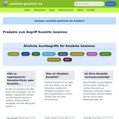 Screenshot roulette-gewinne.de