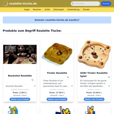 Screenshot roulette-tische.de