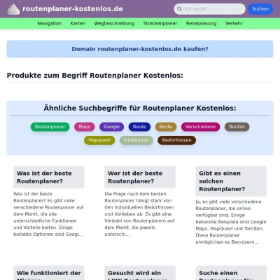 Screenshot routenplaner-kostenlos.de