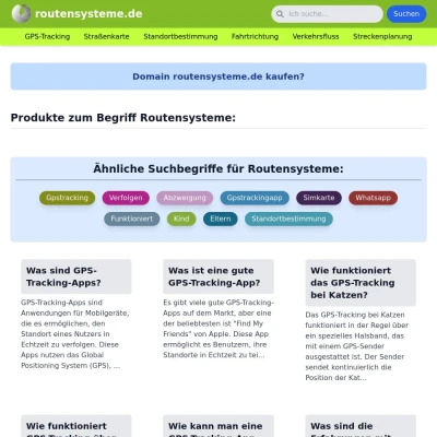 Screenshot routensysteme.de