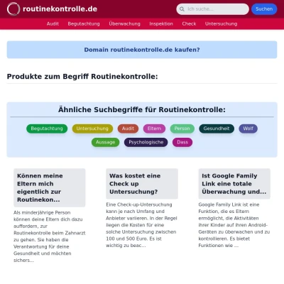 Screenshot routinekontrolle.de