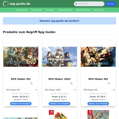 Screenshot rpg-guide.de