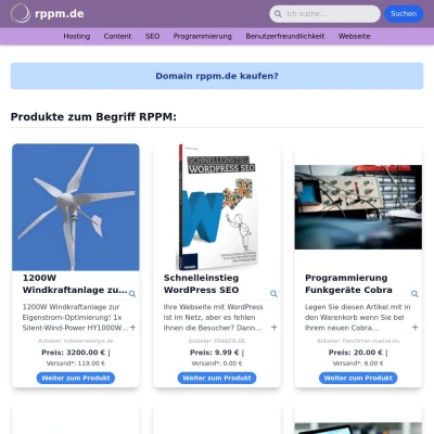 Screenshot rppm.de