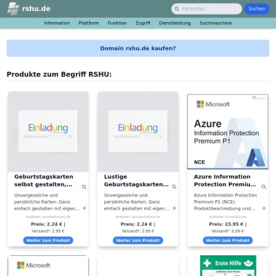 Screenshot rshu.de