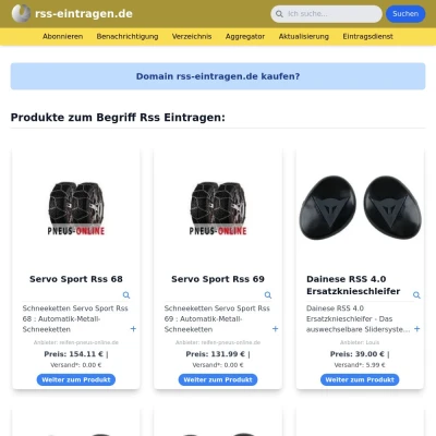 Screenshot rss-eintragen.de