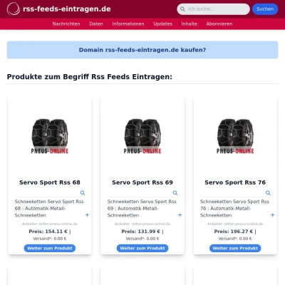 Screenshot rss-feeds-eintragen.de