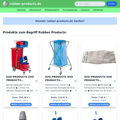 Screenshot rubber-products.de