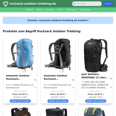 Screenshot rucksack-outdoor-trekking.de