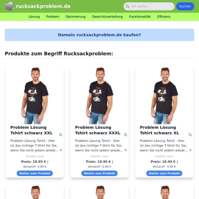 Screenshot rucksackproblem.de