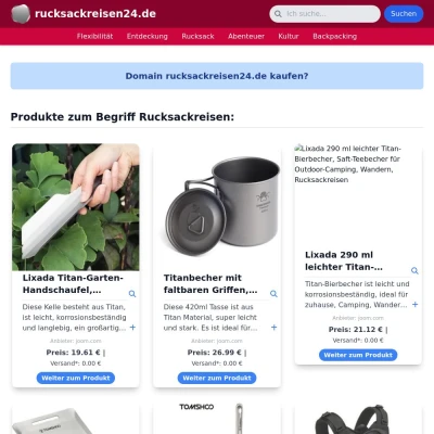 Screenshot rucksackreisen24.de