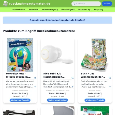 Screenshot ruecknahmeautomaten.de