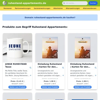 Screenshot ruhestand-appartements.de